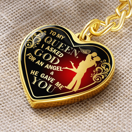 You Are My Angel | Heart Pendant Keychain | Loving Gift | Valentines Day Gift