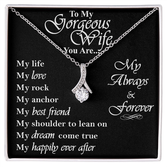 To My Wife | You Are My Everything | Alluring Beauty Necklace | Gift For Her | Valentines Day | Black