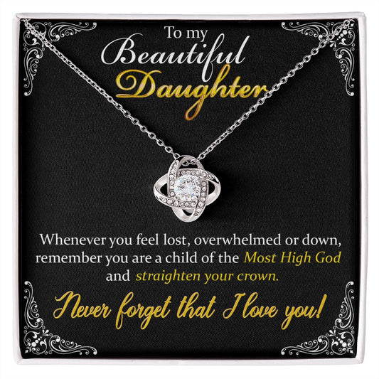STRAIGHTEN YOUR CROWN DAUGHTER | LOVE KNOT | BLACK-GOLD